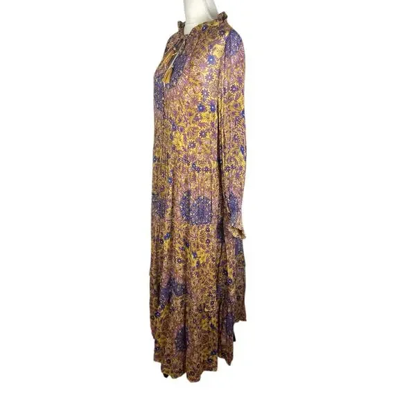 Anthropologie The Marais Printed Chiffon Maxi Dress Ruffle Tiered Plus Size 2X - Picture 7 of 10